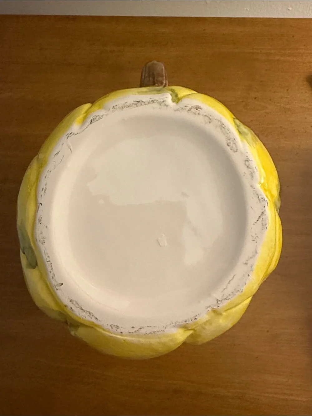 Hand-Painted Yellow Ceramic Lemon Pitcher with Leaf Accents